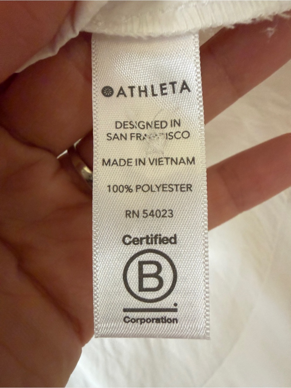 Athleta White Short-Sleeve Button-Down Shirt - Picture 5 of 5